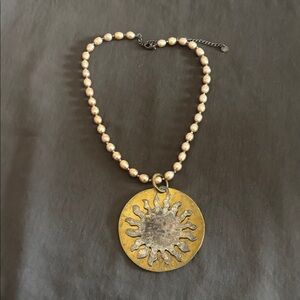 Robert Lee Morris bead and sterling pendant necklace.